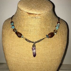 Multi gemstone necklace amazing condition